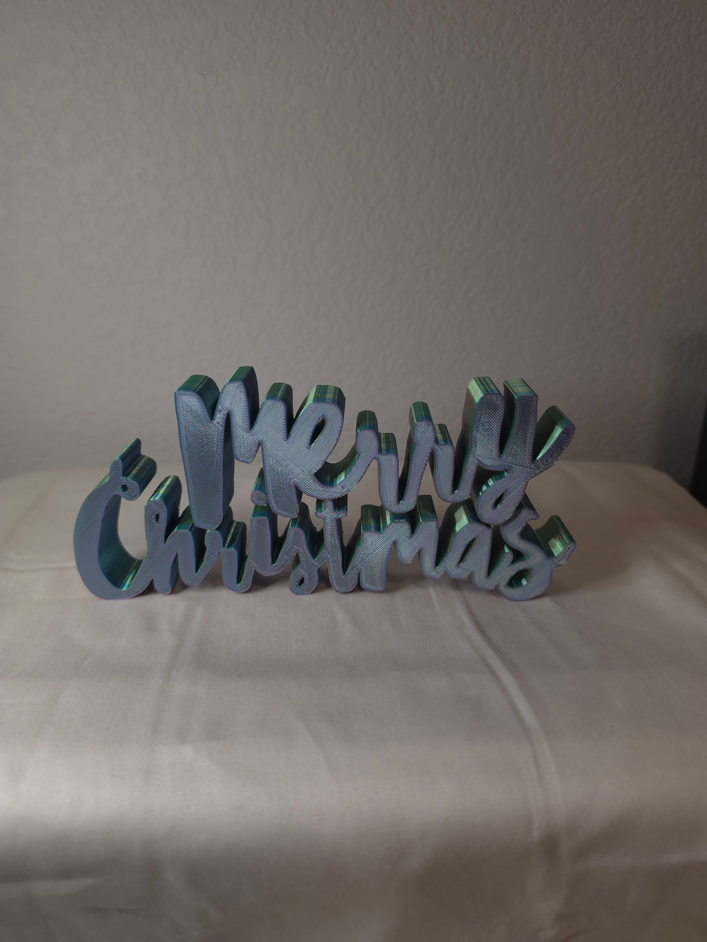 3d printed merry christmas sign