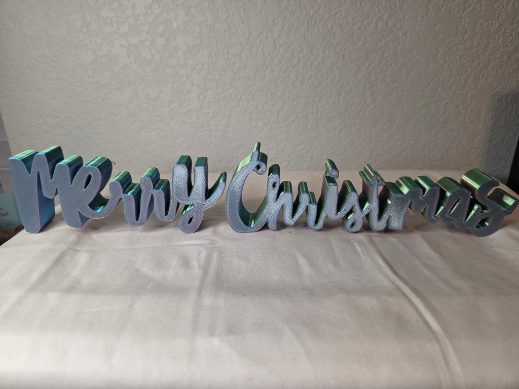 3d printed merry christmas sign