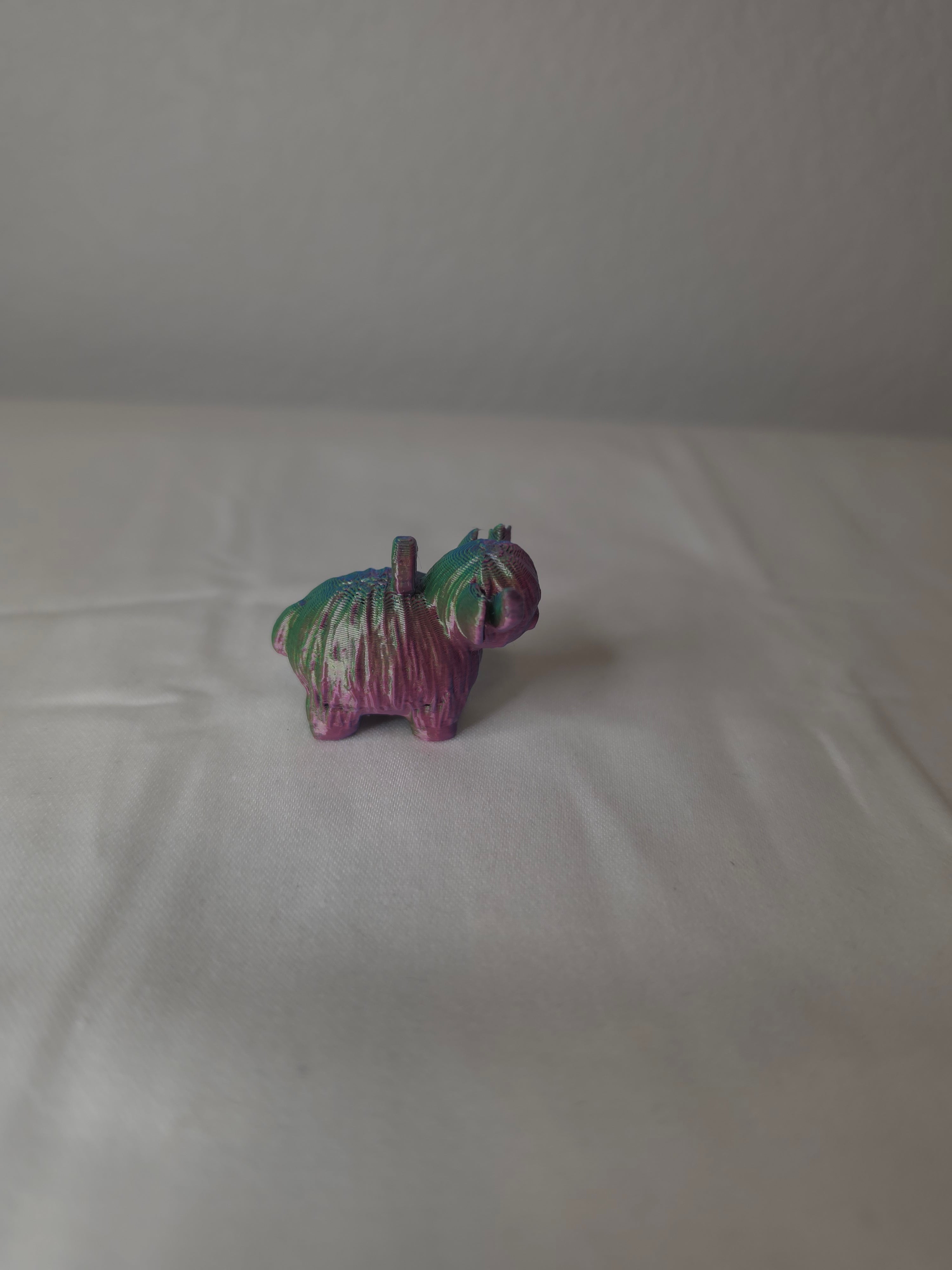 Mini highland cow keychain