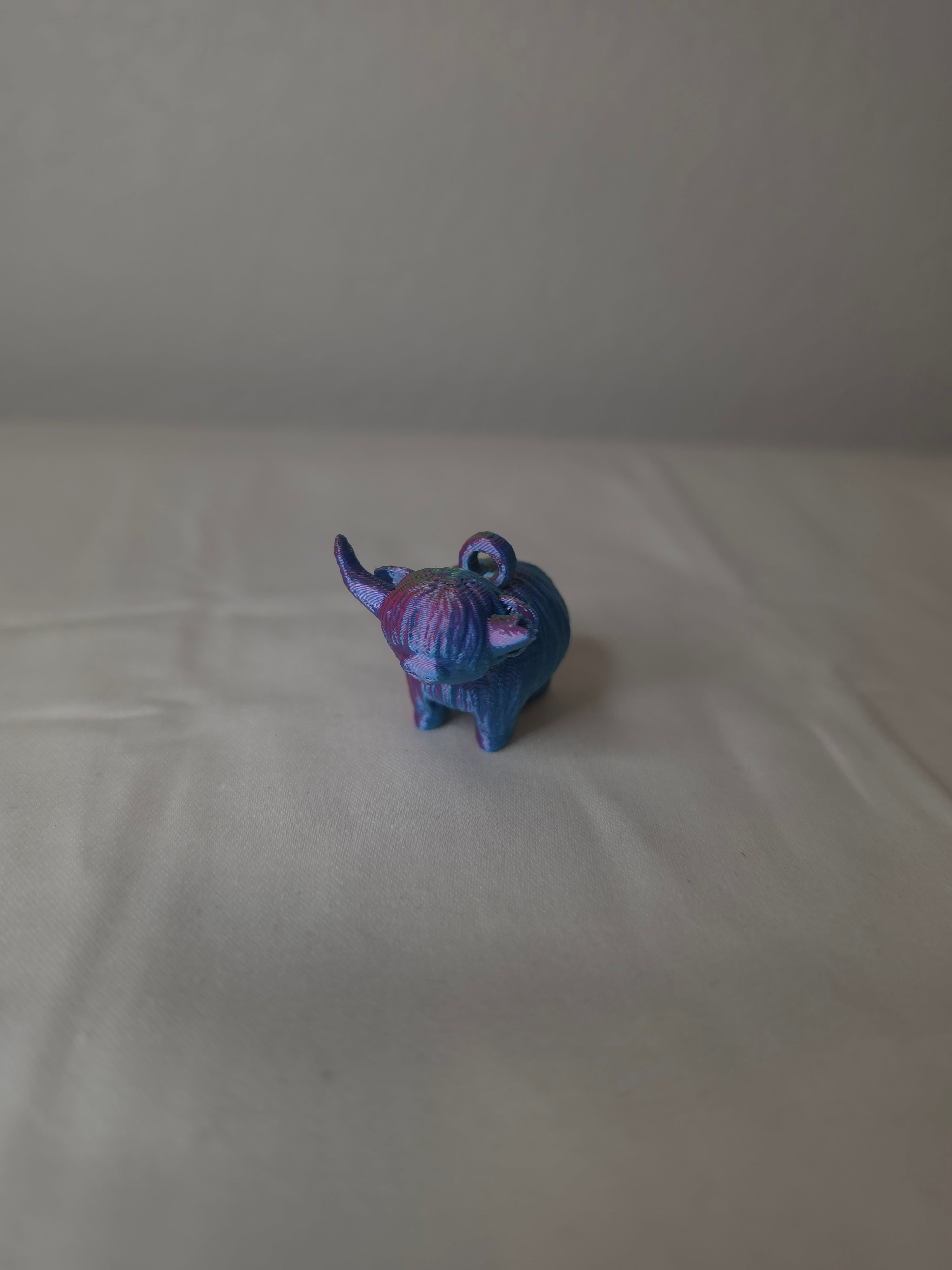 Mini highland cow keychain