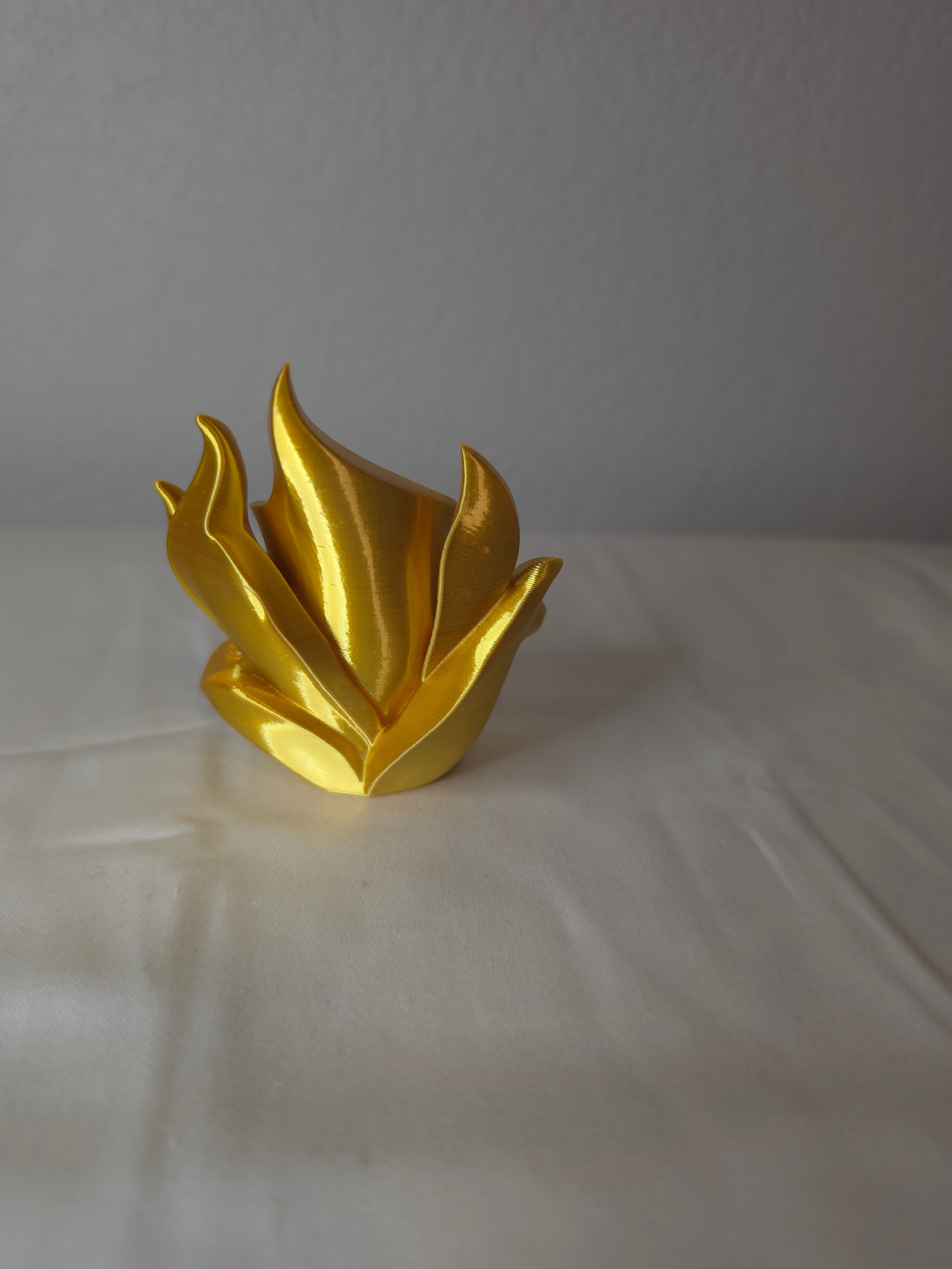 3d printed fire rose